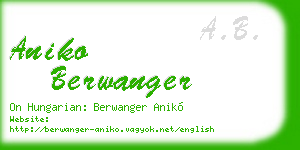 aniko berwanger business card